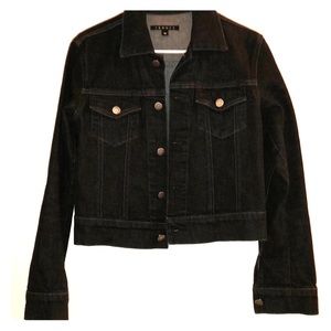 Black denim jean jacket